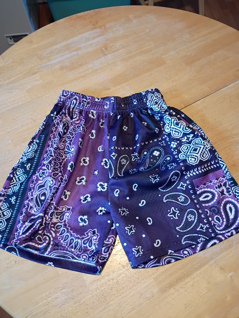 Asylum Purple Paisley Print Men's Shorts